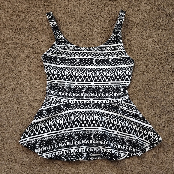 Geometric Peplum Tank Top, Women's XS - Picture 2 of 11